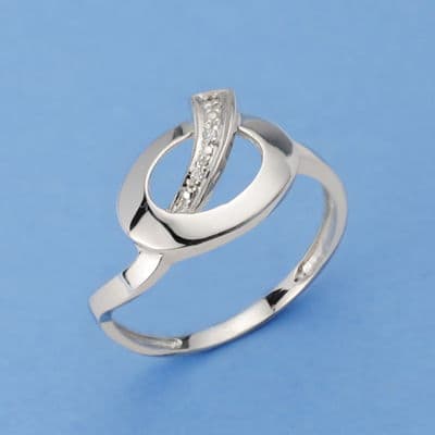 18K SORTIJA ORO BLANCO OVAL CIRCONITAS
