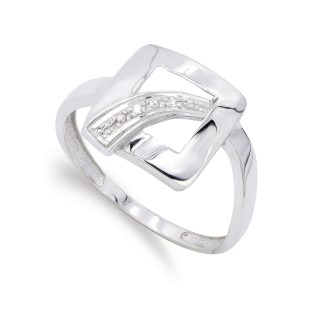 18K SORTIJA ORO BLANCO CUADRADO CON CIRCONITAS