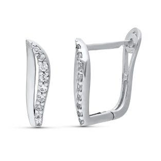 18K PENDIENTES ORO BLANCO CIRCONITAS CATALAN