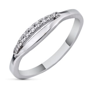 18K SORTIJA CIRCONITAS ORO BLANCO