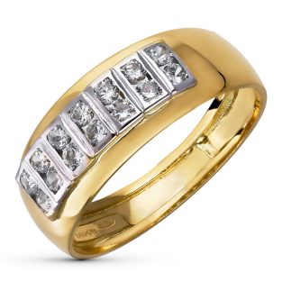 18K SORTIJA CIRCONITAS BICOLOR