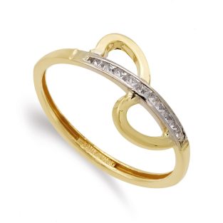 18K SORTIJA BICOLOR CIRCONITAS