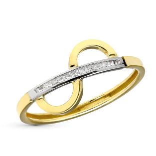 18K SORTIJA ORO BICOLOR COMUNION CIRCONITAS ANCHO 10 MM