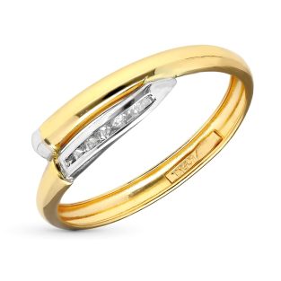 18K SORTIJA BICOLOR COMUNION CIRCONITA ANCHO 5.50 MM