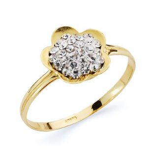 18K SORTIJA FLOR CIRCONITAS