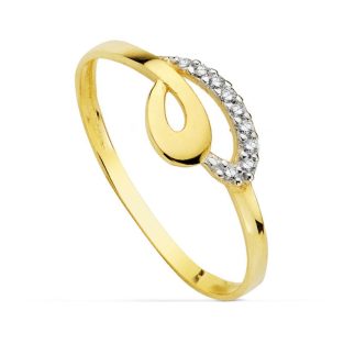 18K SORTIJA COMUNION BICOLOR CIRCONITAS