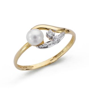 18K SORTIJA COMUNION BICOLOR PERLA CIRCONITA