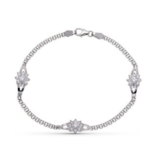 18K PULSERA ORO BLANCO COMUNION CIRCONITAS