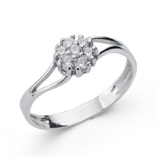 18K SORTIJA COMUNION CIRCONITAS ORO BLANCO