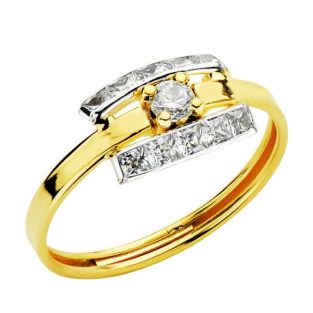 18K SORTIJA BICOLOR CIRCONITAS