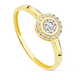 18K SORTIJA ORO BICOLOR CIRCONITAS