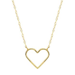 18K GARGANTILLA ORO AMARILLO CORAZONES 16X14 MM 40 CM