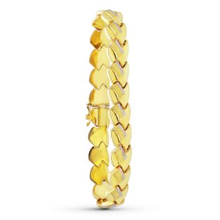 18K PULSERA ORO AMARILLO ESTAMPACION 20 CM