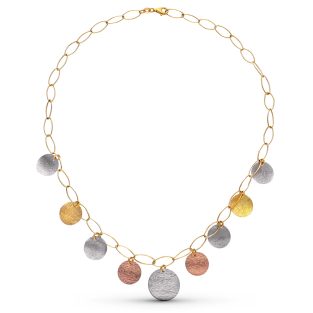 18K GARGANTILLA ORO TRICOLOR CHAPITAS