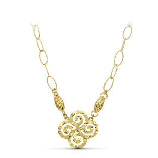 18K GARGANTILLA ORO AMARILLO MOTIVO TRISQUEL Y ESLABONES