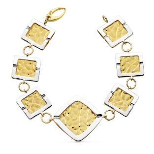 18K PULSERA BICOLOR LASER 19.5CM