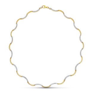 18K GARGANTILLA ORO BICOLOR CIRCONTAS.