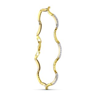 18K PULSERA ORO BICOLOR CIRCONITAS