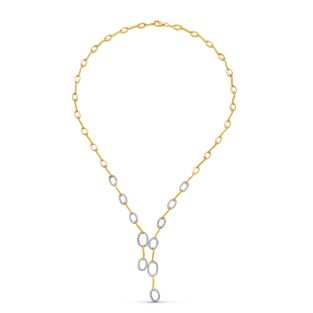 18K GARGANTILLA ORO BICOLOR Y CIRCONITAS