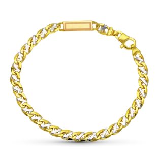 18K PULSERA ORO TRICOLOR MACIZA CRO.