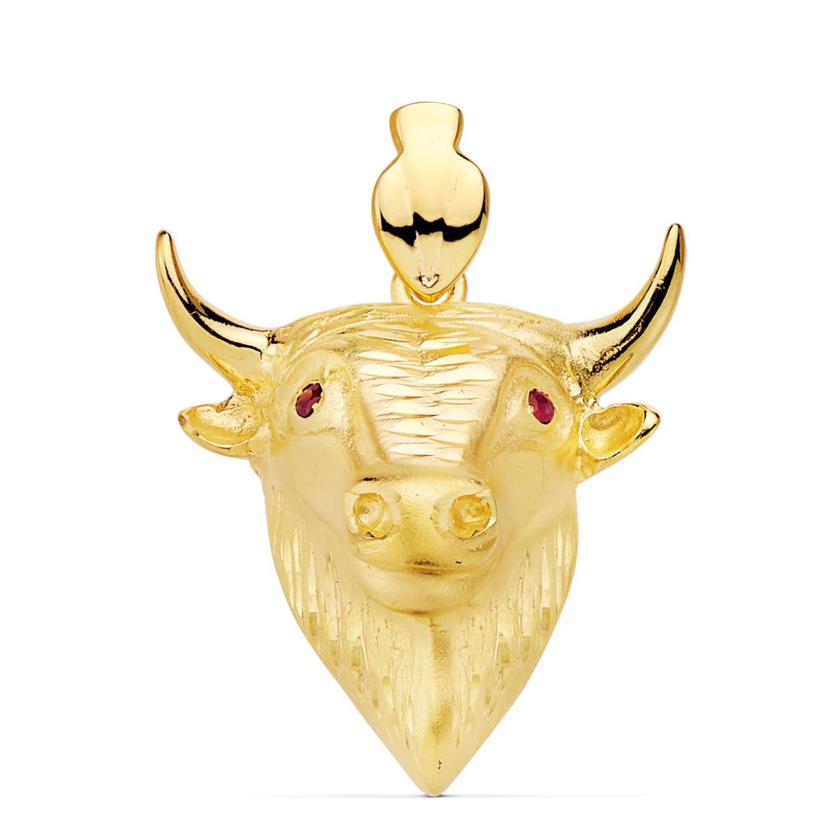 18K COLGANTE ORO AMARILLO CABEZA TORO. 31X30 MM