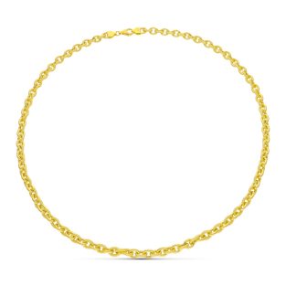 18K GARGANTILLA ORO AMARILLO ESLABONES 52 CM