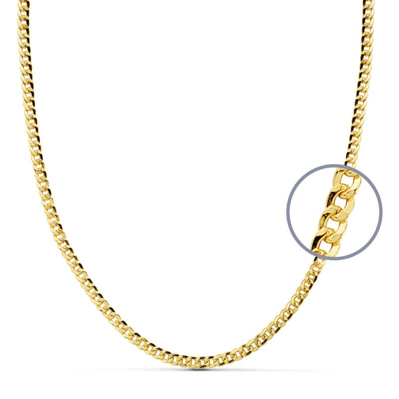 18K CADENA BARBADA 60 CM HUECA 3 MM 5.75 GR