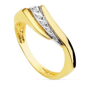 18K SORTIJA BICOLOR CIRCONITAS