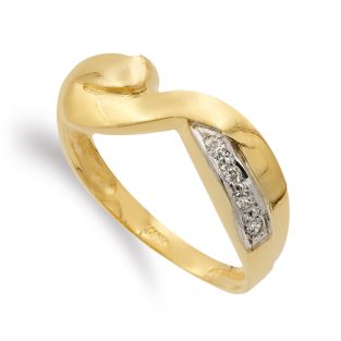 18K SORTIJA ORO BICOLOR BANDAS CON CIRCONITAS ANCHO 6 MM