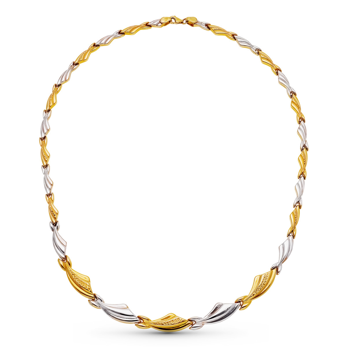 18K GARGANTILLA ESTAMPACION ORO BICOLOR 45 CM