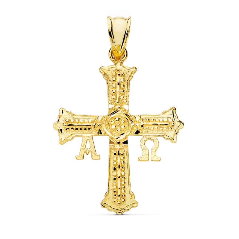 18K CRUZ DE COVADONGA MEDIANA 31X24 MM