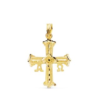 18K CRUZ DE COVADONGA PEQUEÑA 24X19 MM