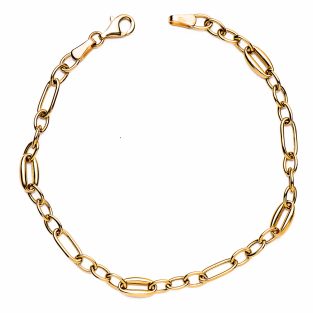 18K PULSERA ORO AMARILLO HUECA ESLABONES ANCHO: 4,5 MM. LARGO: 20 CM.