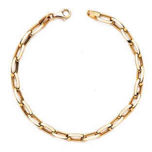 18K PULSERA ORO AMARILLO HUECA ESLABONES ANCHO: 4,5 MM. LARGO: 20 CM.