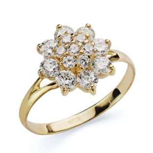 18K SORTIJA ORO AMARILLO CUAJO 15 CIRCONITAS