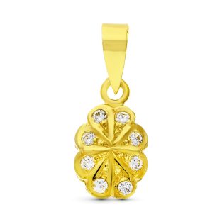 18K COLGANTE CIRCONITAS ORO AMARILLO 13X8 MM
