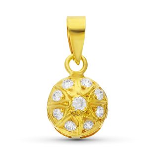18K COLGANTE ORO AMARILLO CIRCONITAS 13X9 MM