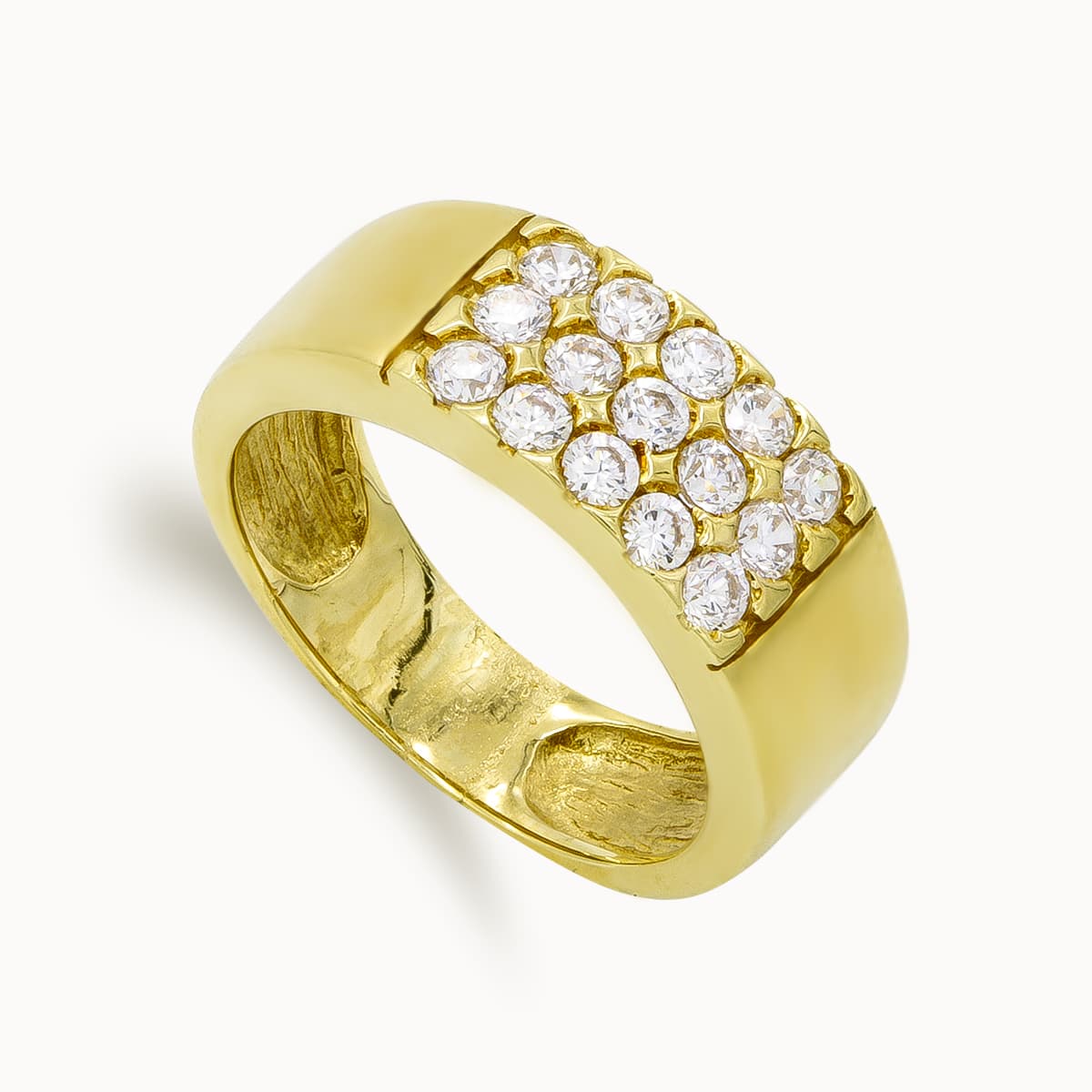 18K SORTIJA ORO AMARILLO Y CIRCONITAS