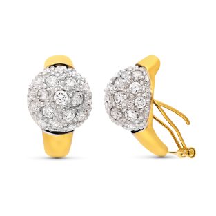 18K PENDIENTES ORO BICOLOR 21X13 MM