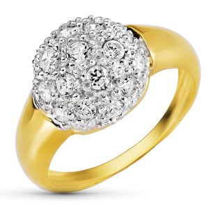 18K SORTIJA ORO BICOLOR CIRCONITAS