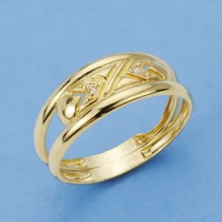 18K SORTIJA CIRCONITAS 6 MM