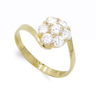 18K SORTIJA ORO AMARILLO CUAJO CIRCONITAS