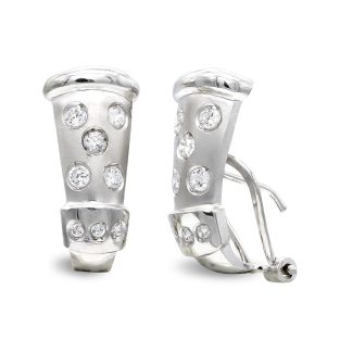 18K PENDIENTES ORO BLANCO Y CIRCONITAS