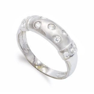 18K SORTIJA ORO BLANCO CIRCONITAS