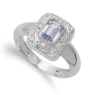 18K SORTIJA ORO BLANCO Y PIEDRA