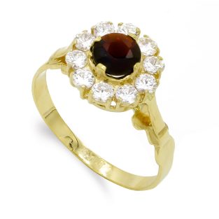 18K SORTIJA ORO AMARILLO PIEDRA Y CIRCONITAS