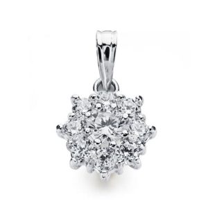 18K COLGANTE ORO BLANCO CUAJO CIRCONITAS 13X10 MM