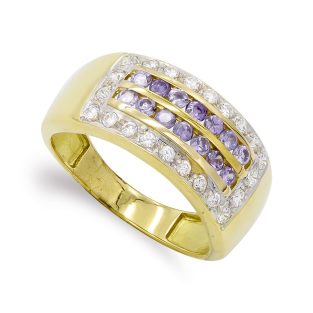 18K SORTIJA ORO AMARILLO Y CIRCONITAS