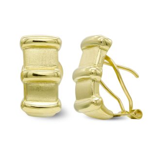 18K PENDIENTES ORO AMARILLO MATE Y BRILLO