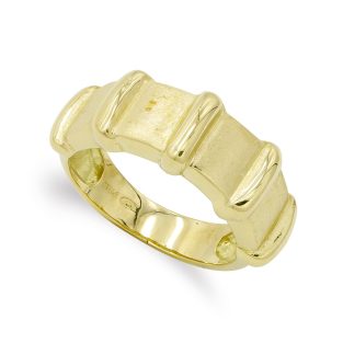 18K SORTIJA ORO AMARILLO MATE Y BRILLO